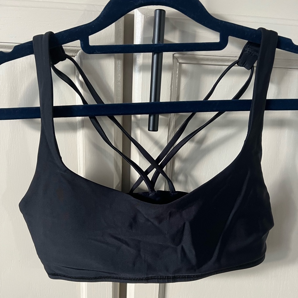 LuLuLemon Black Free to Be Bra with Light Support